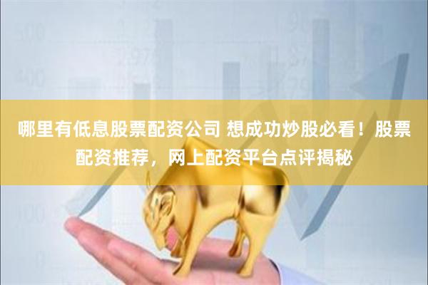 哪里有低息股票配资公司 想成功炒股必看！股票配资推荐，网上配资平台点评揭秘